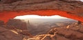 Mesa Arch Sunrise Panorama Royalty Free Stock Photo