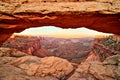 Mesa Arch at Sunset, Canyonlands National Park, Utah Royalty Free Stock Photo