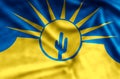 Mesa arizona colorful waving and closeup flag illustration