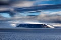 Mesa (tableland) in Arctic ocean