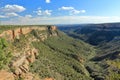 Mesa Verde National Park with Navajo Canyon in Evening Light, Southwest Colorado, USA Royalty Free Stock Photo