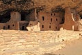 Mesa Verde National Park with Spruce Tree House Cliff Dwelling in Evening Light, Colorado, USA Royalty Free Stock Photo