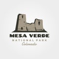 mesa verde vintage logo vector symbol illustration design