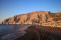 Mesa Vouna Mountain at Kamari Beach Royalty Free Stock Photo