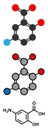 Mesalazine (mesalamine, 5-aminosalicylic acid) inflammatory bowel disease drug molecule