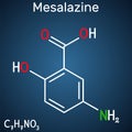 Mesalazine, mesalamine, 5-aminosalicylic acid molecule. It is non-steroidal anti-inflammatory drug, used for treatment of