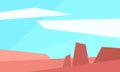 Low poly red desert Royalty Free Stock Photo