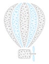 Aerostat Balloon Polygonal Frame Vector Mesh Illustration Royalty Free Stock Photo