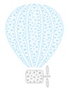 Air Balloon Polygonal Frame Vector Mesh Illustration Royalty Free Stock Photo