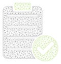 Approve List Polygonal Frame Vector Mesh Illustration Royalty Free Stock Photo