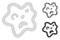 Bacteria Vector Mesh 2D Model and Triangle Mosaic Icon Royalty Free Stock Photo