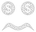 Bankrupt Smiley Vector Mesh 2D Model Royalty Free Stock Photo