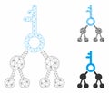 Binary Key Vector Mesh 2D Model and Triangle Mosaic Icon Royalty Free Stock Photo