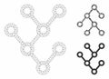Binary Tree Vector Mesh 2D Model and Triangle Mosaic Icon Royalty Free Stock Photo