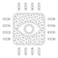 Bionic Eye Processor Vector Mesh 2D Model Royalty Free Stock Photo