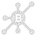 Bitcoin Full Node Vector Mesh 2D Model