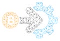 Bitcoin Integration Gear Vector Mesh Carcass Model