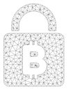 Bitcoin Lock Vector Mesh 2D Model