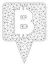 Bitcoin Map Pointer Vector Mesh 2D Model Royalty Free Stock Photo