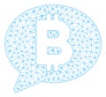 Bitcoin Message Vector Mesh Network Model Royalty Free Stock Photo