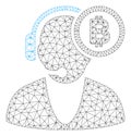 Bitcoin Operator Vector Mesh 2D Model Royalty Free Stock Photo