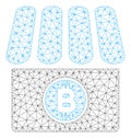 Bitcoin Store Vector Mesh Carcass Model Royalty Free Stock Photo