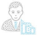 Bitcoin Trader Vector Mesh 2D Model