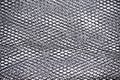 Mesh black string texture with seamless patterns abstract on white background Royalty Free Stock Photo