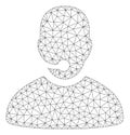 Call Center Operator Polygonal Frame Vector Mesh Illustration Royalty Free Stock Photo
