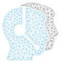 Call Center Operators Polygonal Frame Vector Mesh Illustration Royalty Free Stock Photo