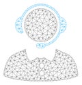 Call Operator Polygonal Frame Vector Mesh Illustration Royalty Free Stock Photo