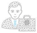 Cardano Accounter Polygonal Frame Vector Mesh Illustration