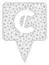 Cent Map Pointer Polygonal Frame Vector Mesh Illustration