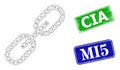 Rubber CIA Seals and Triangle Mesh Chain Icon