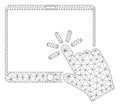 Click Mobile Tablet Polygonal Frame Vector Mesh Illustration Royalty Free Stock Photo