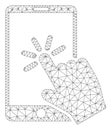 Click Smartphone Polygonal Frame Vector Mesh Illustration