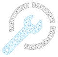 Configure Spanner Polygonal Frame Vector Mesh Illustration