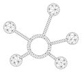 Connection Links Polygonal Frame Vector Mesh Illustration Royalty Free Stock Photo
