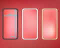 Mesh, coral colored phone backgrounds kit. Royalty Free Stock Photo