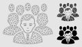 Crowd Vector Mesh Carcass Model and Triangle Mosaic Icon Royalty Free Stock Photo