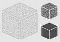 Cube Vector Mesh 2D Model and Triangle Mosaic Icon Royalty Free Stock Photo