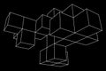 Mesh Cubes element. Royalty Free Stock Photo