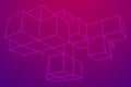 Mesh Cubes element. Royalty Free Stock Photo