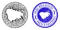 Mesh 2D Hole Nuku Hiva Island Map and Distress Circle Stamp