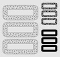 Database Vector Mesh Network Model and Triangle Mosaic Icon