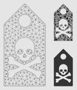 Death Mark Vector Mesh Wire Frame Model and Triangle Mosaic Icon