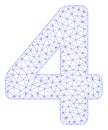 4 Digit Polygonal Frame Vector Mesh Illustration Royalty Free Stock Photo