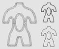 Dissection Vector Mesh Carcass Model and Triangle Mosaic Icon