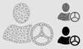 Driver Vector Mesh Network Model and Triangle Mosaic Icon Royalty Free Stock Photo