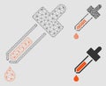 Dropper Vector Mesh 2D Model and Triangle Mosaic Icon Royalty Free Stock Photo